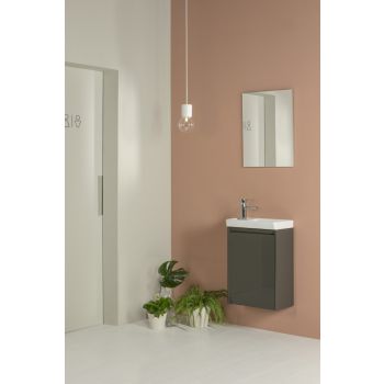 Enjoy 450mm Wall-Hung Cloakroom Vanity Unit & Mirror Set - Anthracite
