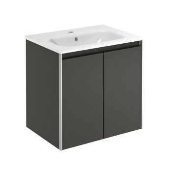 Valencia 600mm 2 Door Wall-Hung Vanity Unit - Anthracite