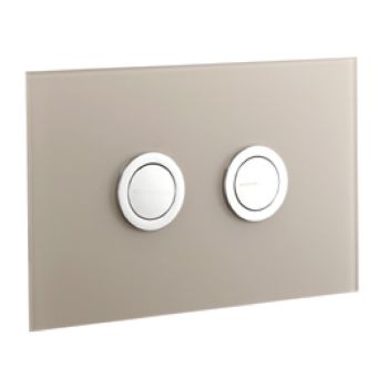 Glass Flush Plate - Taupe