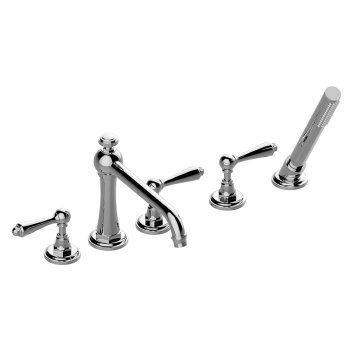 Graff Deck-mounted bathtub mixer with hand shower set - 5563200