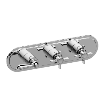 Graff M-Series Valve Trim with Three Handles - Trim only - 5350600
