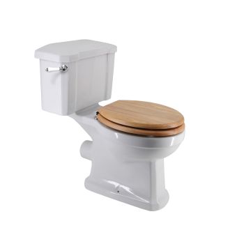 Holborn Close Coupled Toilet with Wooden Quick-Release Seat