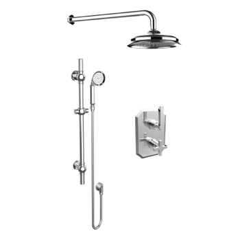 Saneux Cromwell Shower Kit with slider rail - Lever Handle Chrome