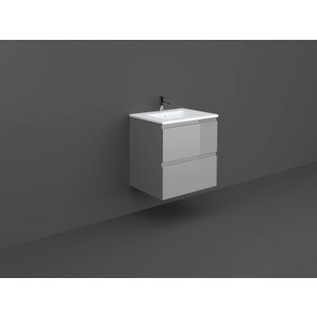 Joy 610mm 2 Drawer Wall-Hung Vanity Unit - Urban Grey