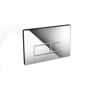 Saneux Flush Plate - Polished Stainless Steel, square
