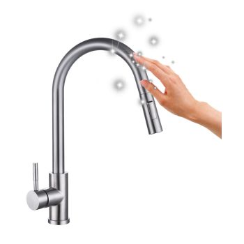 Prague One Touch Pull Out Kitchen Sink Mixer