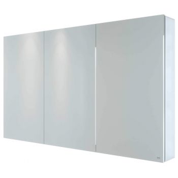 RAK-Gemini 1200x700 Alluminium Triple Door Mirrored Cabinet with adjustable shelves
