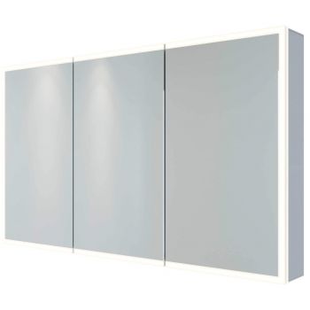 RAK-Pisces 1200x700 LED Illuminated Mirrored Cabinet with demister,shavers socket and infra red switch