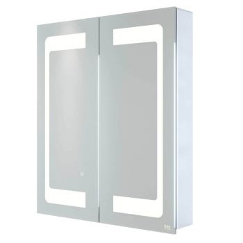RAK-Aphrodite 600x700 LED Illuminated Mirrored Recessable Cabinet with demister,shavers socket and infra red switch