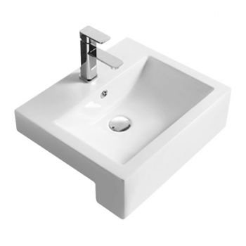 Square Semi Recess Basin W510xD510xH165 - NBV172