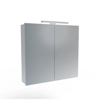 Saneux OLYMPUS H700 x W750 (2 Door) illuminated cabinet 4500K Top lighting profile, Demister Pad & Mirrored back