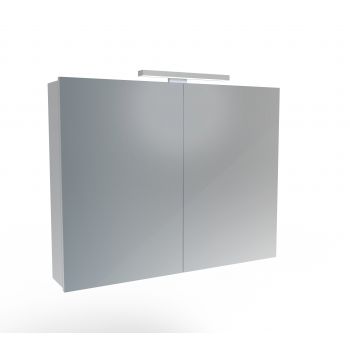 Saneux OLYMPUS H700 x W900 (2 Door) illuminated cabinet 4500K Top lighting profile, Demister Pad & Mirrored back