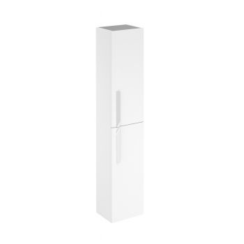 Onix Tall Wall Unit with Chrome Handles - Gloss White