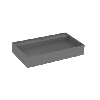 Saneux ICON 80 x 45 cm Vessel basin 1 /TH - Sit on only - Graphite