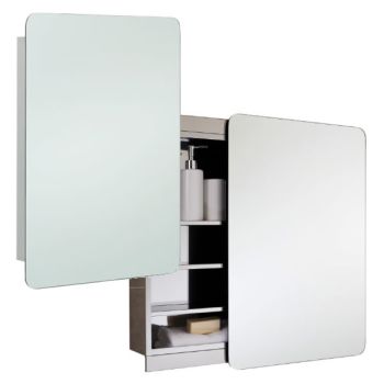 RAK-Slide Stainless Steel Single Cabinet with Sliding Mirrored Door.(H)700x(W)500x(D)140mm