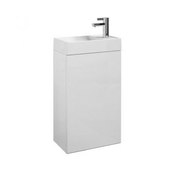 Saneux QUADRO Cloakroom washbasin + unit wall-mounted - gloss white