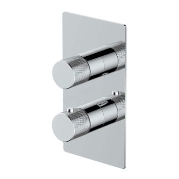 RAK-Amalfi Dual Outlet, 2 Handle Thermostatic Concealed Shower Valve in Chrome