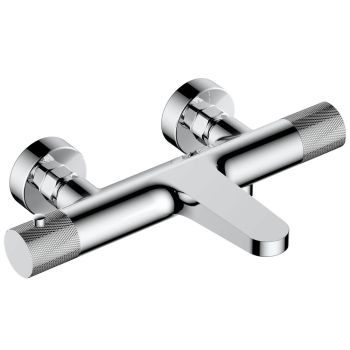 RAK-Amalfi Wall Mounted Exposed Thermostatic Bath Shower Mixer in Chrome
