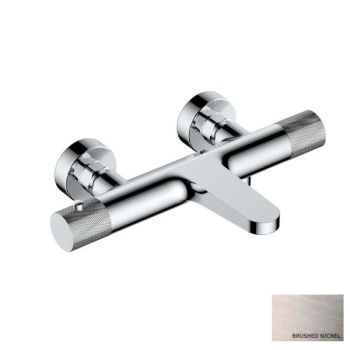 RAK-Amalfi Wall Mounted Exposed Thermostatic Bath Shower Mixer in Brushed Nickel