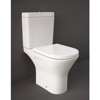 RAK-Resort Mini Close Coupled Open Back WC Pan, Cistern and Sandwich Soft Close Seat