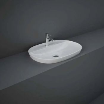 RAK-Variant Elongated Oval Drop-In Wash Basin 60cm 1TH with Tap Ledge