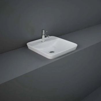 RAK-Variant Square Drop-In Wash Basin 42cm 1TH with Tap Ledge