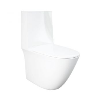RAK-Sensation Rimless Close Coupled Fully Back to Wall WC Pan, Touchless Flush Cistern and Soft Close Seat