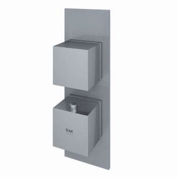 RAK-Feeling Square Single Outlet Thermostatic Concealed Shower Valve in Grey