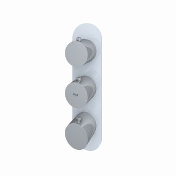 RAK-Feeling Round Dual Outlet Thermostatic Concealed Shower Valve in White