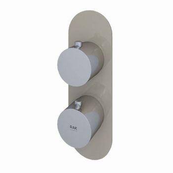 RAK-Feeling Round Single Outlet Thermostatic Concealed Shower Valve in Cappuccino