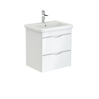 Saneux INDIGO 2-drawer unit gloss white for 60cm basin Gloss White