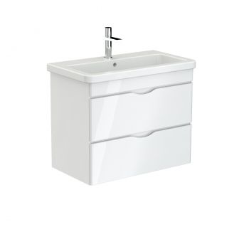 Saneux INDIGO 2-drawer unit gloss white for 80cm basin Gloss White