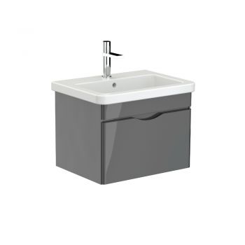 Saneux INDIGO 1-drawer unit gloss grey for 60cm basin Gloss Grey