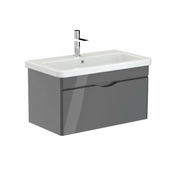 Saneux INDIGO 1-drawer unit gloss grey for 80cm basin Gloss Grey
