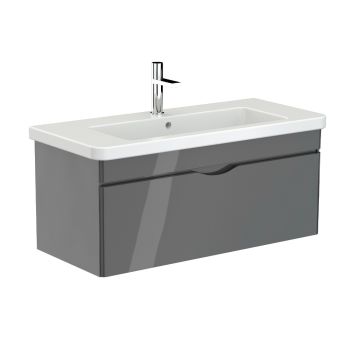 Saneux INDIGO 1-drawer unit gloss grey for 100cm basin Gloss Grey