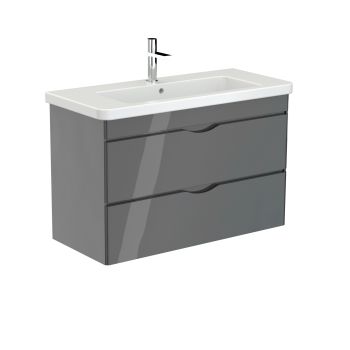 Saneux INDIGO 2-drawer unit gloss grey for 100cm basin Gloss Grey