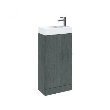 Saneux QUADRO Cloakroom washbasin + unit floor-mounted - Pretoria Oak