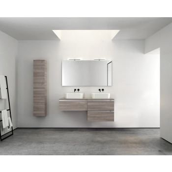 Vida 800mm 1 Drawer Wall-Hung Furniture Unit - Sandy Grey