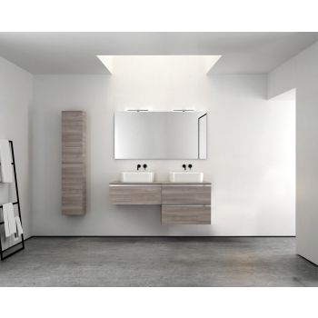 Vida 600mm 1 Drawer Wall-Hung Furniture Unit - Sandy Grey