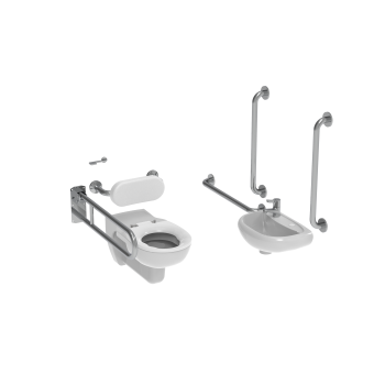 Saneux WH DOCM Pack-Concealed Fixings Stainless Steel Satin