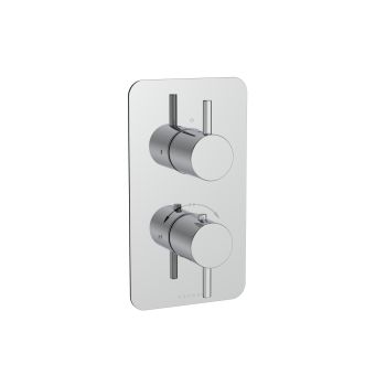 Saneux 2 way thermostatic valve handle with plate, Round